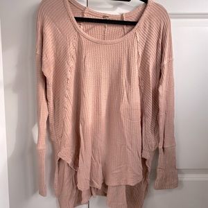 Free People Long Sleeve Shirt in Dusty Rose